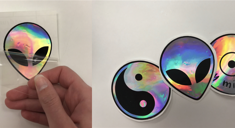 How to print holographic stickers